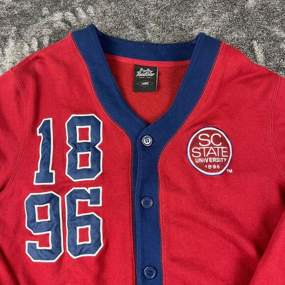 Big Boy HeadGear SC State University College Embroidered Cardigan Men's L Red - Picture 2 of 10